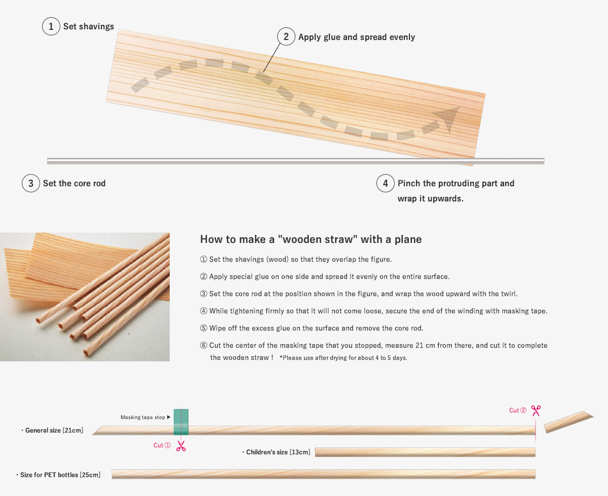 How to make a wooden straw with a plane