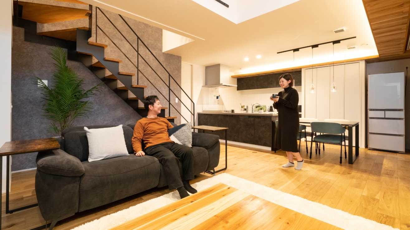 LDKを中心にお部屋が広がっていく住まい