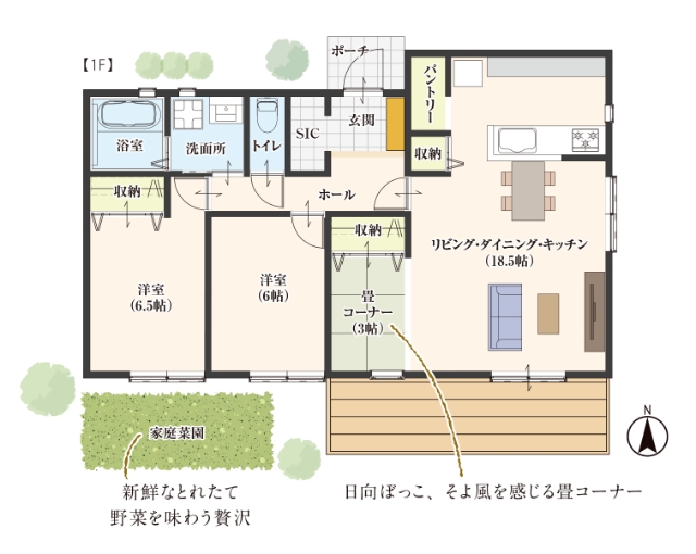 【20坪台】コンパクトで機能的な間取り図