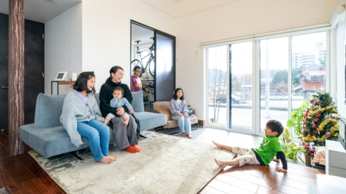 趣味も家族の時間も満喫する、土間リビングのある住まい