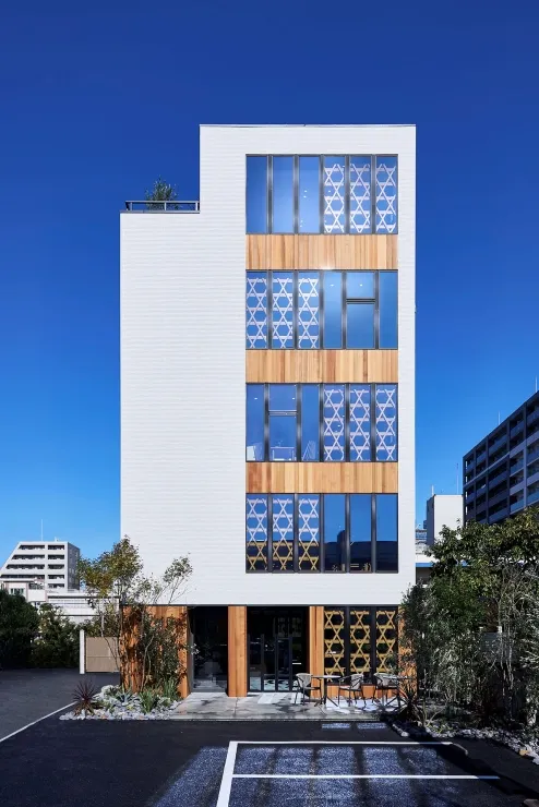 建造物 日本初※、純木造8階建てAQ Group本社 今までの木造ビル建設の1