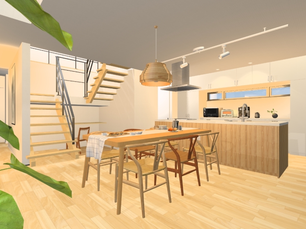 開放感に満ちた、吹き抜けの大空間リビング