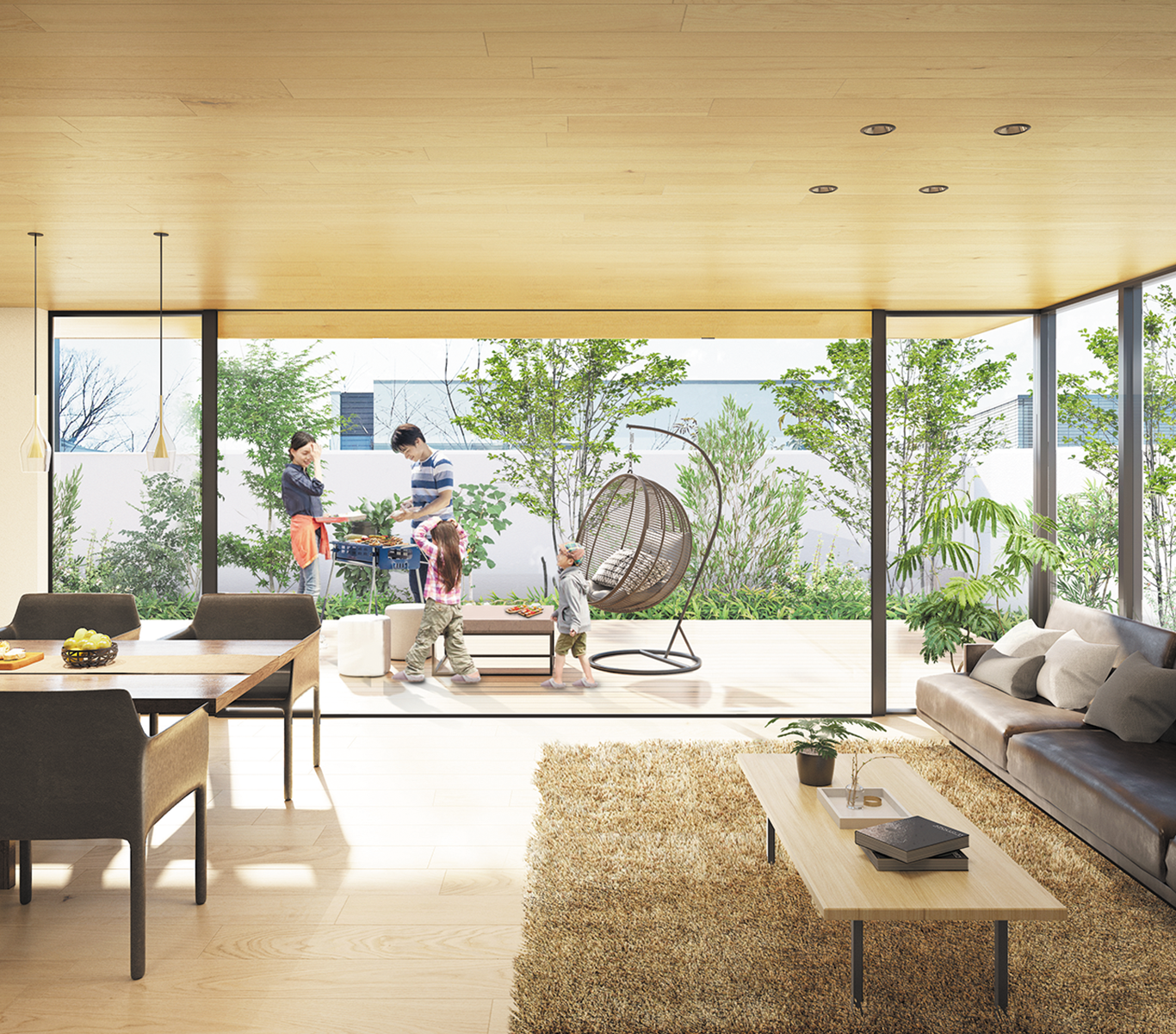 超空間の平屋 ワンフロアで叶える高天井×大開口住宅