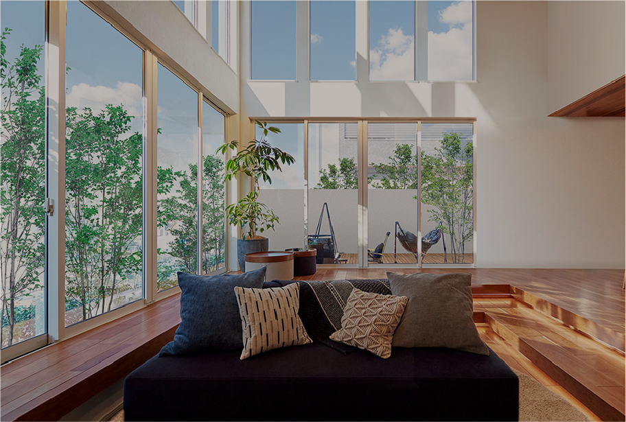 超空間の平屋 ワンフロアで叶える高天井×大開口住宅