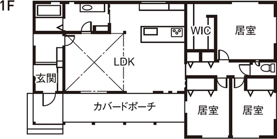 夢のサーファーズハウスの間取り図