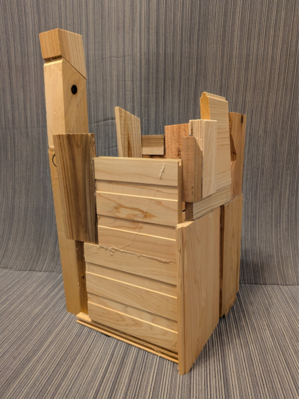 煙突が付いた3階建ての家